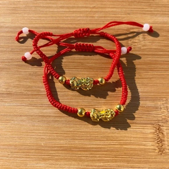 Pixiu Wealth String Bracelet Bundle of 2 - Picture 1 of 12